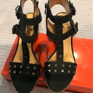 Frank sarto black sandals SIZE 9m